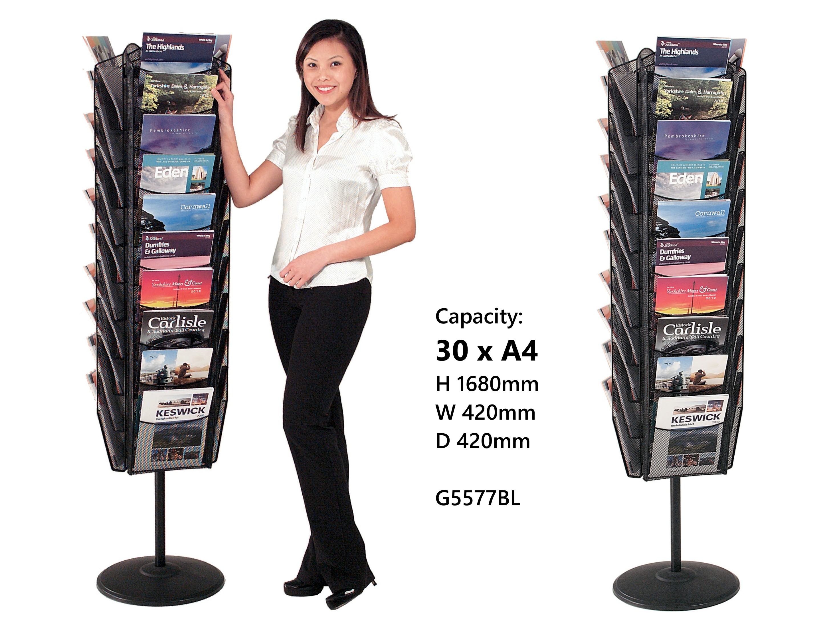 Mesh Revolving Freestanding Literature Dispensers